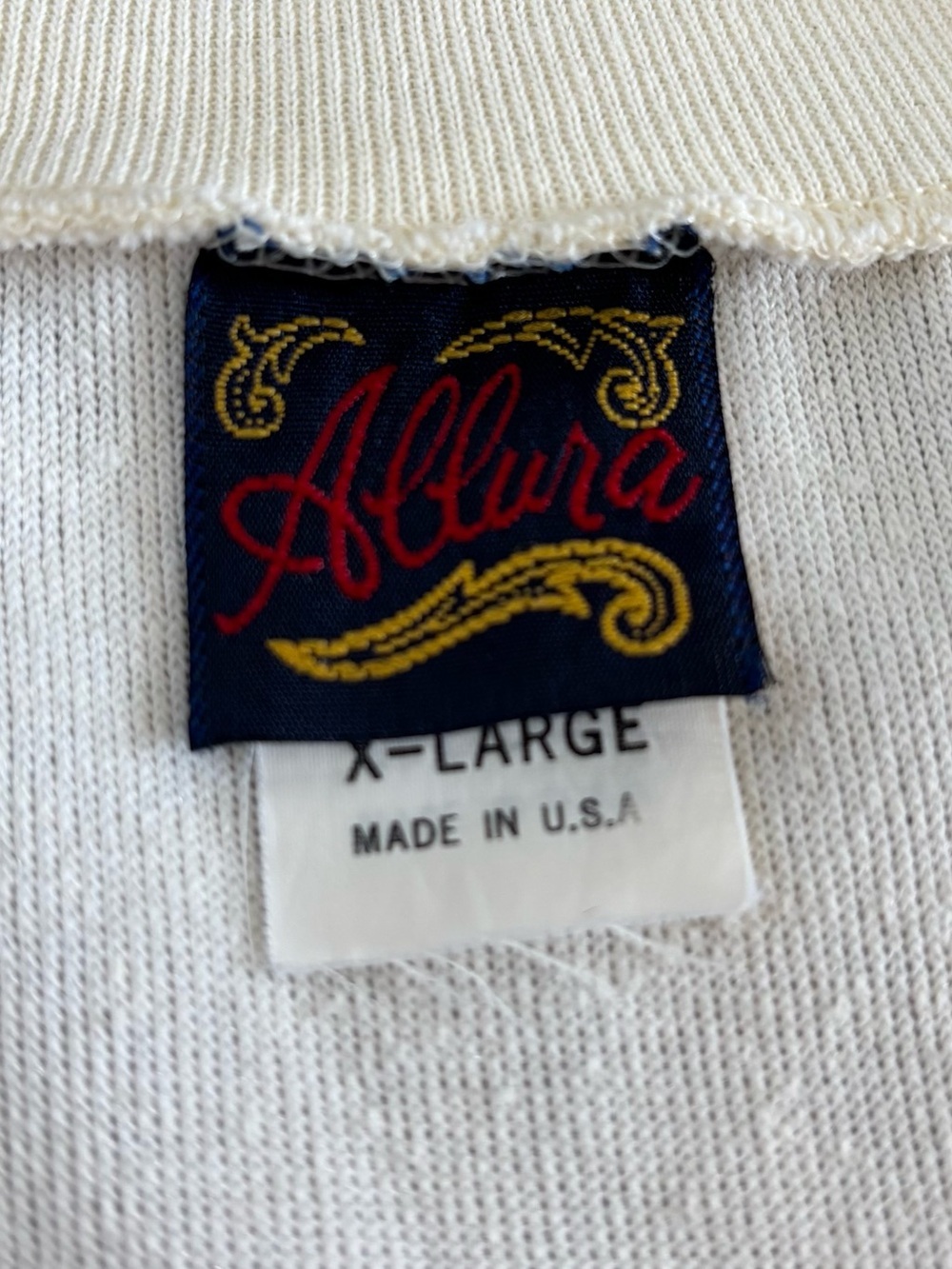 Vtg Allura L/S Crewneck Velour Shirt Womens XL Butter Yellow Made In USA Retro - Picture 4 of 8